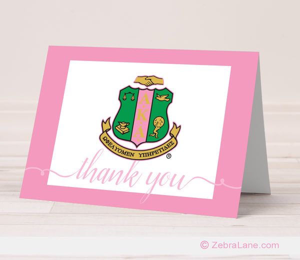 AKA Shield Thank You Cards