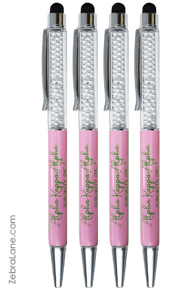 AKA Pink Pearl Filled Ink Pens/Stylus- Set of 4