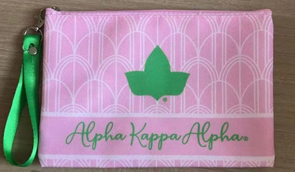AKA Ivy Pink Canvas Cosmetic Bag