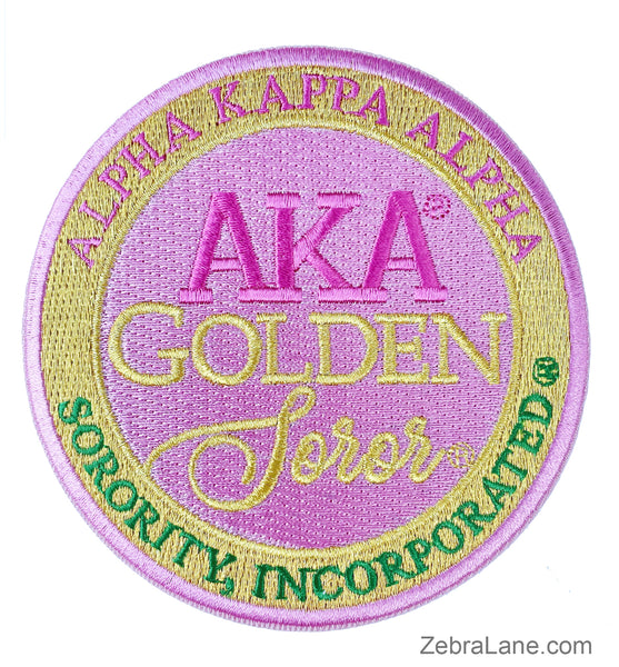 Alpha Kappa Alpha Golden Soror Patch - circle