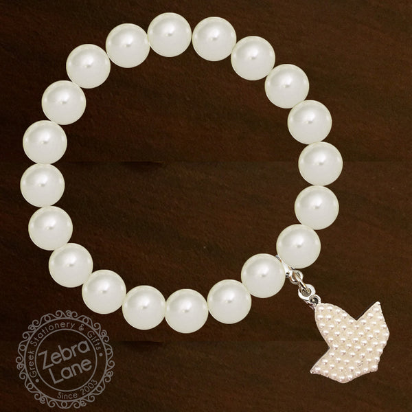 AKA Pearl Bracelet - Pearl Covered Ivy Charm