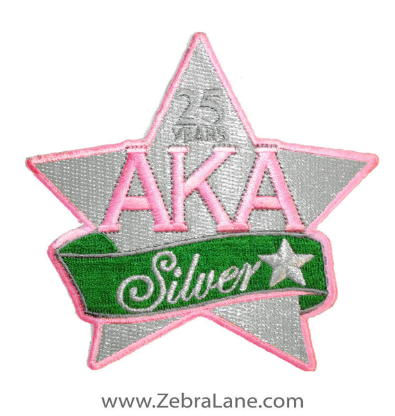 Alpha Kappa Alpha Silver Star Patch