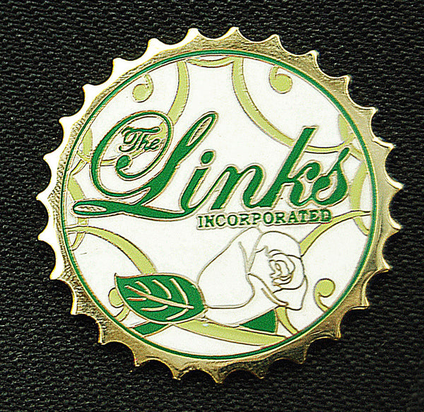 The Links Incorporated Lapel Pin - Round Rose