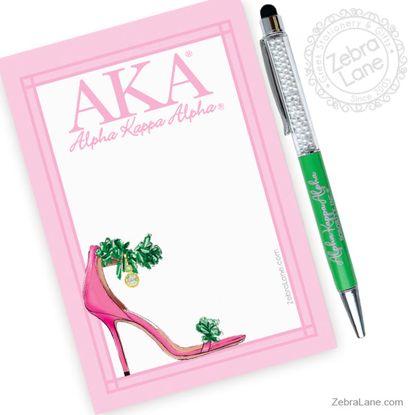 AKA Ivy Shoe Notepad and Ink Pen Set - 4x6 inch