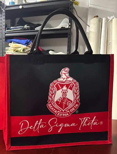 Delta Sigma Theta Tote Bag - Black