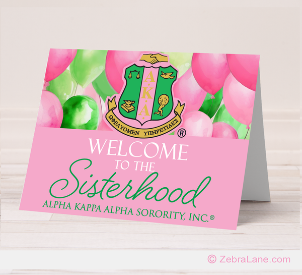 Alpha Kappa Alpha Welcome to the Sisterhood Cards