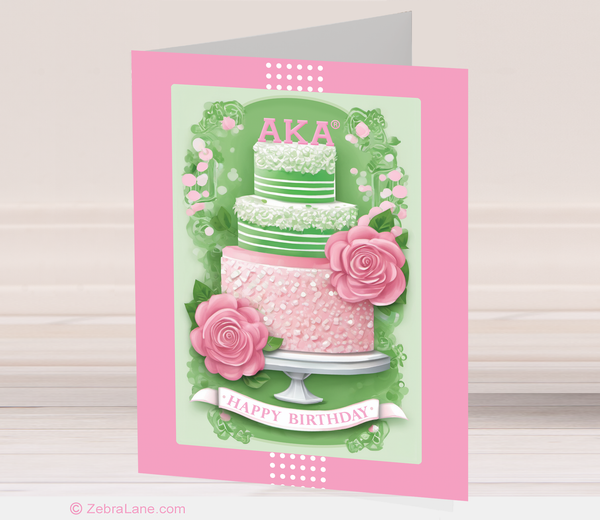 AKA Birthday Cake Cards