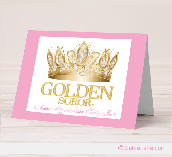 AKA Golden Soror Crown Cards