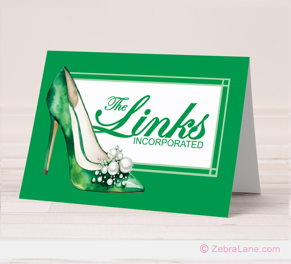 The Links Incorporated Pearl Shoe Note Cards