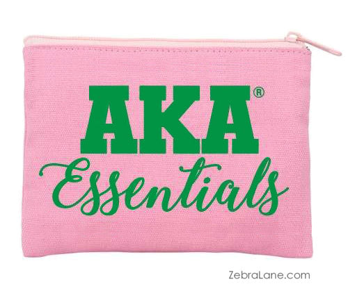 AKA Essentials Cosmetic Bag - Pink Canvas