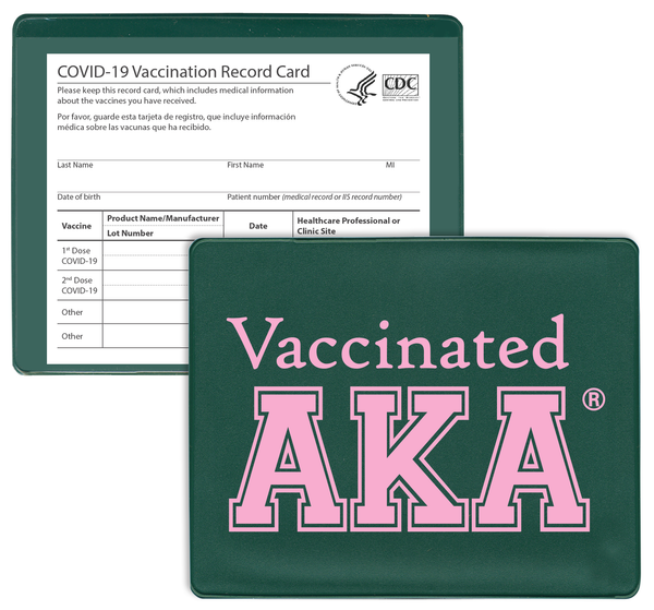 AKA Green Vaccination Card Holder